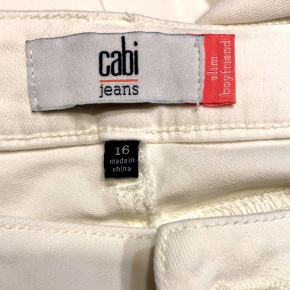 CAbi jeans soft white denim slim boyfriend fit size 16 - Picture 12 of 15